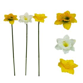   Élethű selyem szálas nárcisz 51 cm fej 11 cm 3 féle színben választható