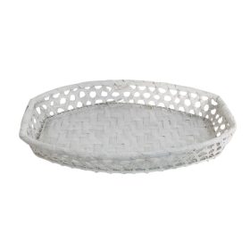 Bambusz kosár fehér 25x35cm