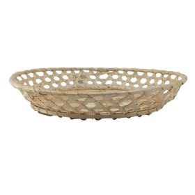 Bambusz kosár ovál natúr 31x25x5cm
