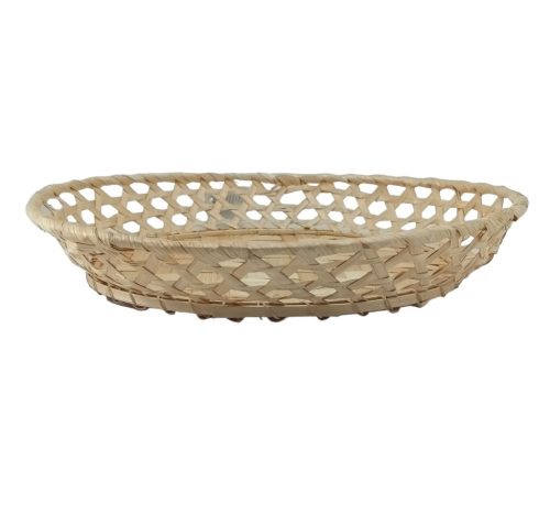 Bambusz kosár ovál natúr 31x25x5cm