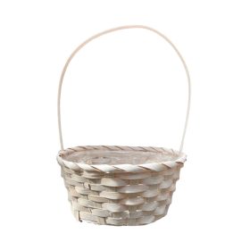 Bambusz csemegekosár fehér 22,5x32x18,5cm