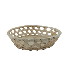 Bambusz kosár kerek natúr 20x5cm
