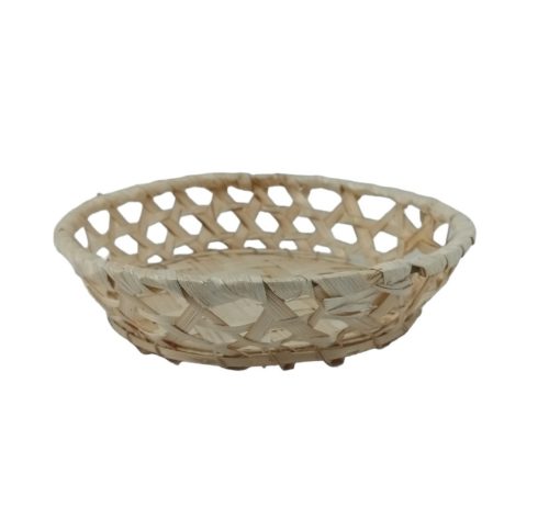 Bambusz kosár kerek natúr 20x5cm