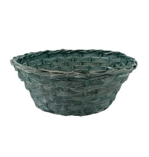 Bambusz kosár kerek szürke  22x8cm