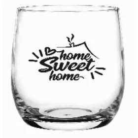 Pohár üveg 320ml "home sweet home"