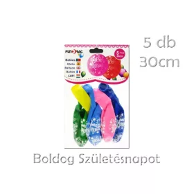 Lufi Boldog Születésnapot színes 5db 30cm