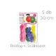 Lufi latex 5 db 30 cm szines Boldog szülinapot 6-os