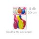 Lufi latex  BSZ 70 éves  vegyes színű 5db 30cm