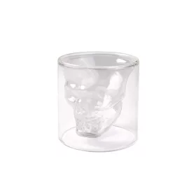 Üvegpohár duplafalú koponya 6,5x7cm 90ml