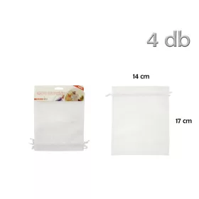 Organza tasak fehér 4db 14x17cm