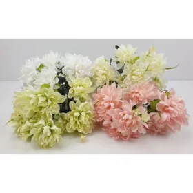   Selyem 7 ágú dália csokor több színből választható/db 37cm