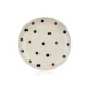 Tányér fehér, színes pöttyökkel "DOTS"