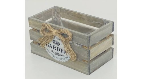 Fa kaspó tégla szürke 21,5x12cm