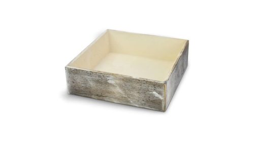 Dekotál rusztikus négyzet 20x20cm szürkésbarna