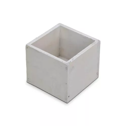 Dekorláda fehér kocka 9x9x8cm