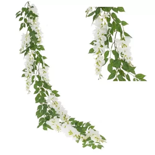 Girland lilaakáccal, levéllel 170 cm