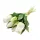 Csúcsosfejű élethű gumi tulipán 7db/csokor - Fehér