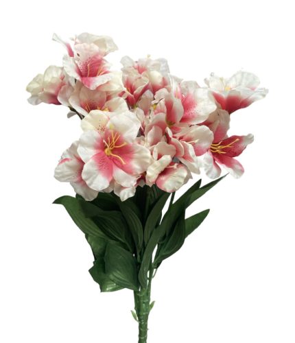 Élethű selyem asztromélia csokor 7 ágú cirkás 45cm