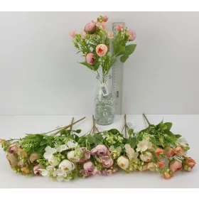   Élethű 5 ágú boglárka csokor vegyes színekben/db választható 29cm