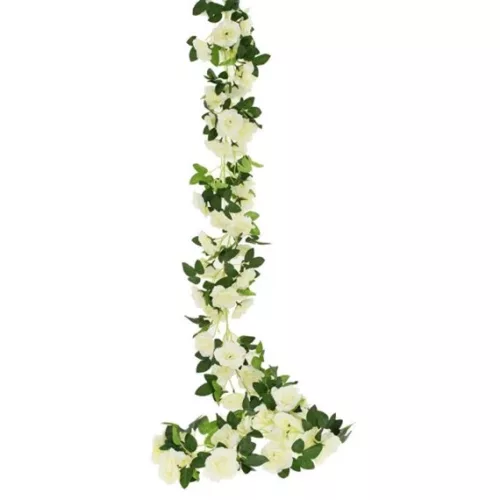 Girland rózsával, levéllel 165 cm