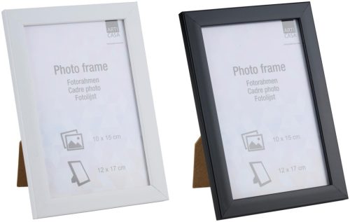 Képkeret 2 színben fehér vagy fekete 10x15cm képhez