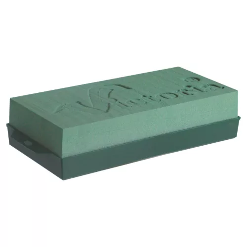 Oázis tálban vizes tűzőhab 23x7x5cm  midi fehér