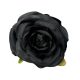 Élethű selyemvirág rózsa fej fekete 7 cm