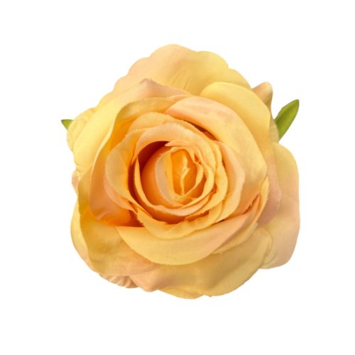 Élethű selyemvirág rózsa fej sötét barack 7 cm