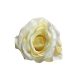 Élethű selyem nyílott rózsafej halvány sárga 8 cm