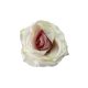 Élethű selyem nyílott rózsafej krém-barna 8 cm