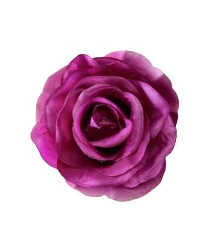 Élethű selyem nyílott rózsafej lila 8 cm