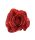 Élethű selyem nyílott rózsafej piros 8cm