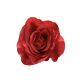 Élethű selyem nyílott rózsafej piros 8cm