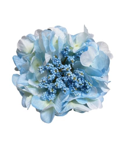 Élethű selyemvirág hortenzia fej bogyós élénk kék 13cm