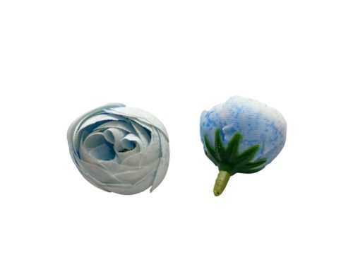 Élethű selyemvirág mini boglárka fej halvány kék 3 cm