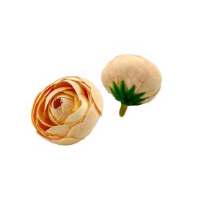 Élethű selyemvirág mini boglárka fej barack 3 cm