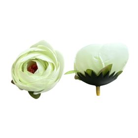 Élethű selyemvirág lime színű boglárka fej 4 cm