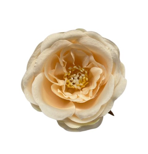 Élethű selyemvirág  tearózsafej barack 5cm