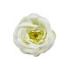 Élethű selyemvirág tearózsafej fehér-lime 5 cm
