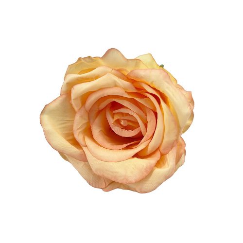 Élethű selyemvirág rózsafej barack 8 cm