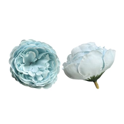 Élethű selyemvirág boglárka fej pasztell kék 5 cm