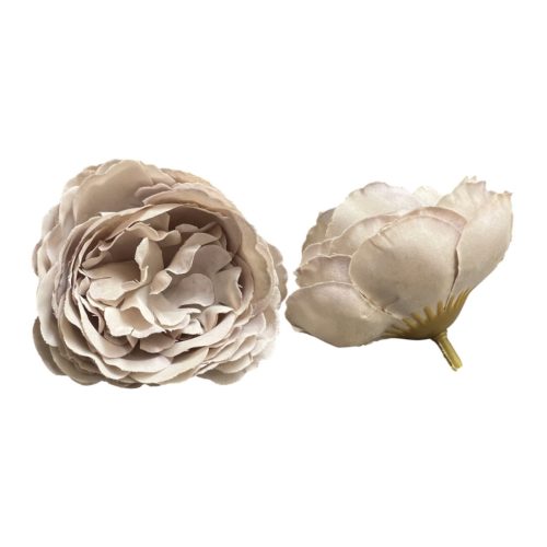 Élethű selyemvirág boglárka fej púder krém 5 cm