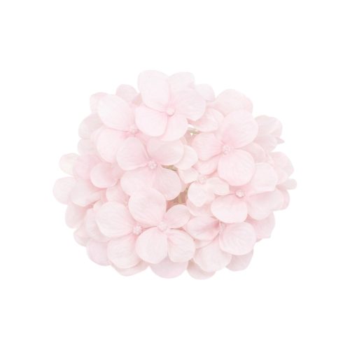 Élethű selyemvirág hortenzia fej halvány rózsaszín 16cm