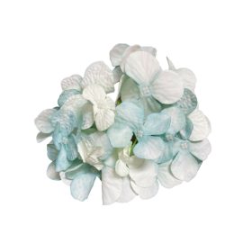 Élethű selyemvirág hortenzia fej halvány kék 16cm