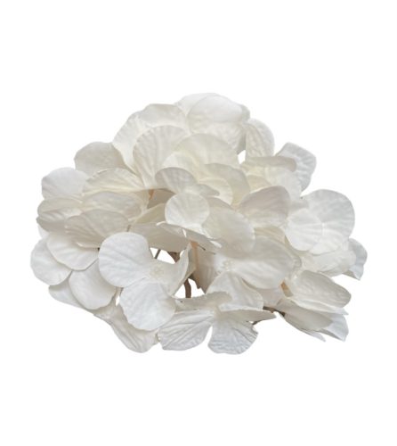 Élethű selyemvirág hortenzia fej krém 16cm                                        
