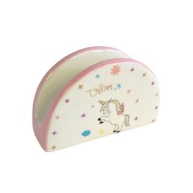 Kerámia szalvétatartó 14,5x6x8cm -  Unikornis