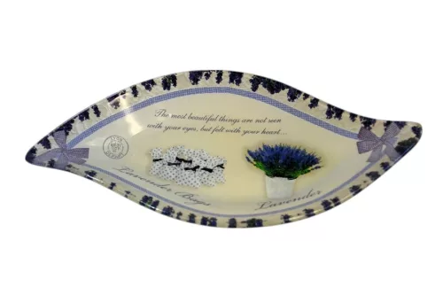 Üveg kínáló S-forma 20cm Violette