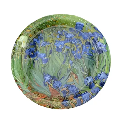 Kerek üveg tányér – 37,5 cm, Van Gogh festménnyel