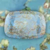 Szögletes üveg tál Van Gogh mintával – 35×25 cm, díszdobozban