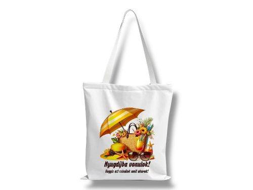 Vászontáska 36x41,5 cm Nyugdíjba vonulok felirattal